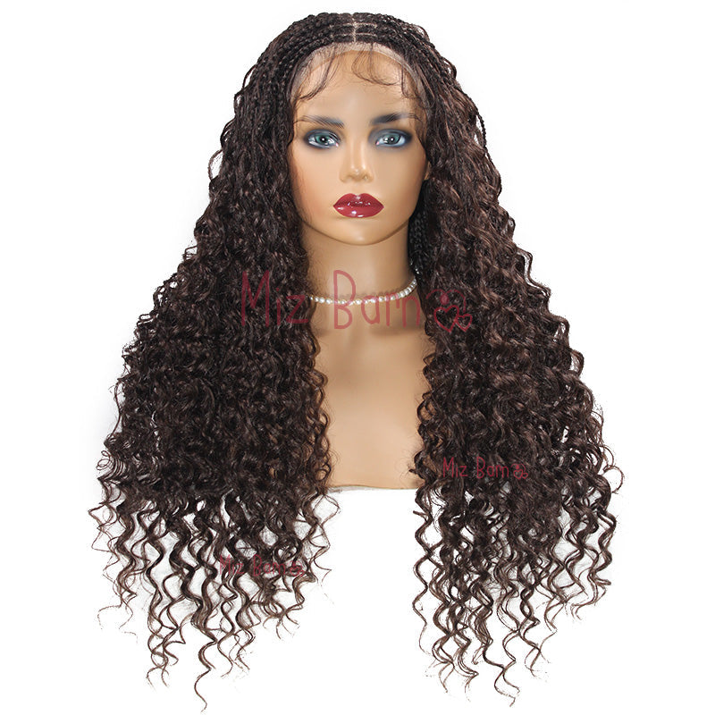 Bohemia Synthetic Full Lace Braided Wig for African Women 24 Inch