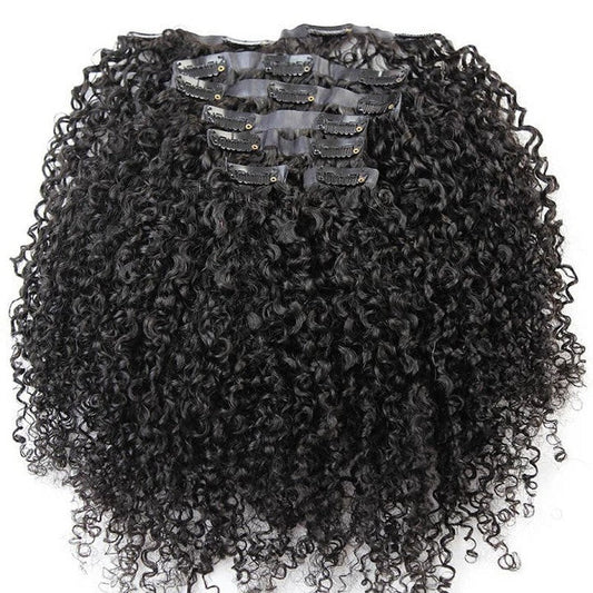 Seamless Clip In Hair Extensions Kinky Curly Multi-Textured