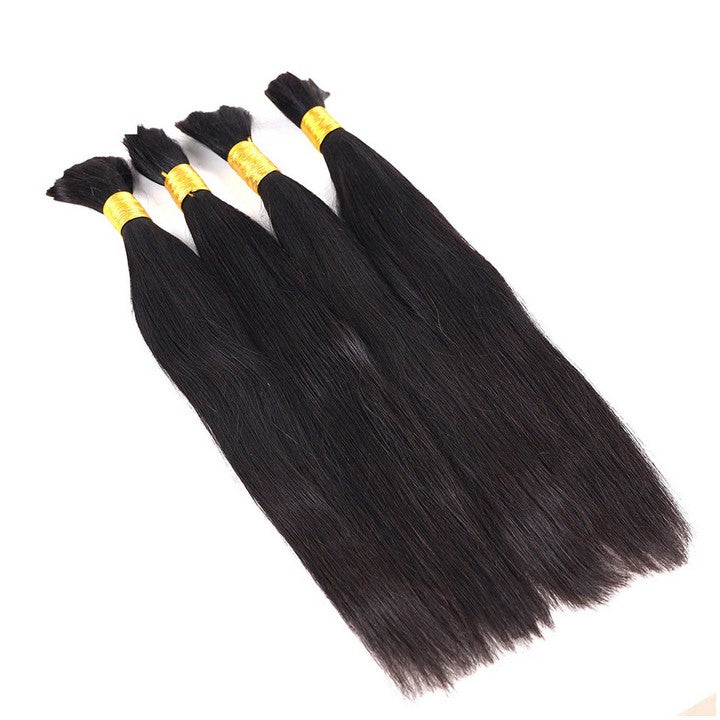 Silky Straight Bulk Hair Extensions for Braiding