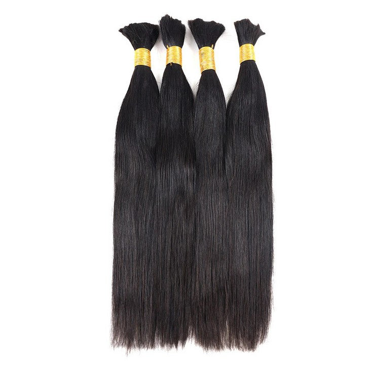 Silky Straight Bulk Hair Extensions for Braiding