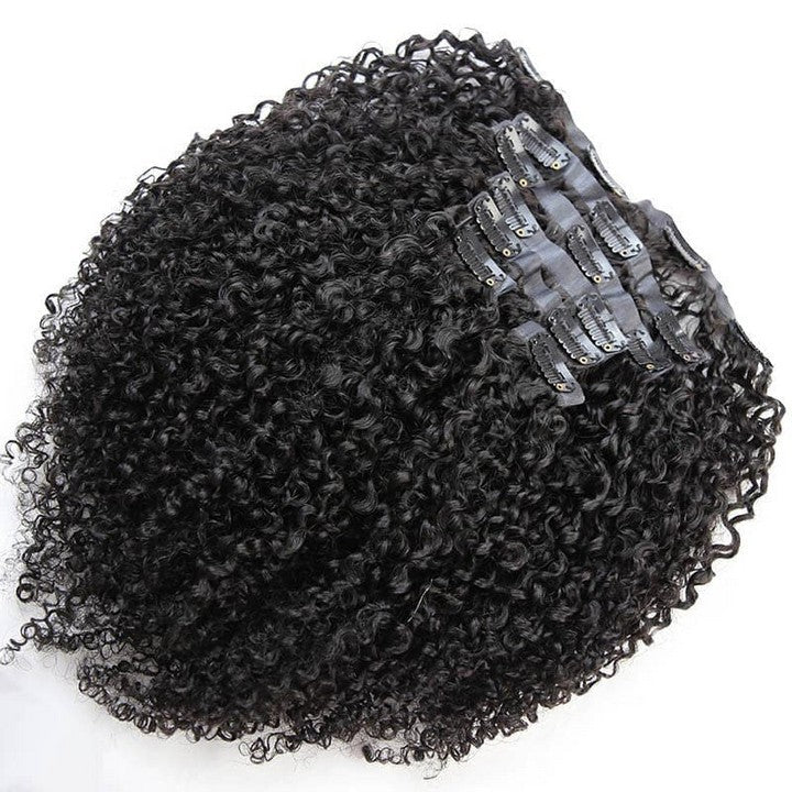 Seamless Clip In Hair Extensions Kinky Curly Multi-Textured