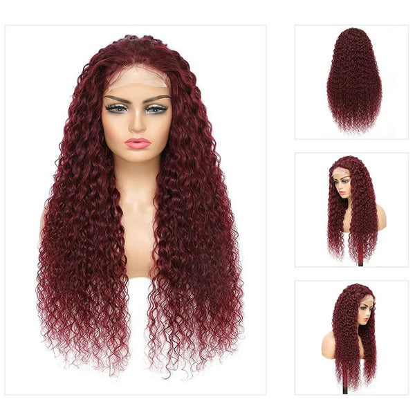 Kinky Curly Wig-Burgundy