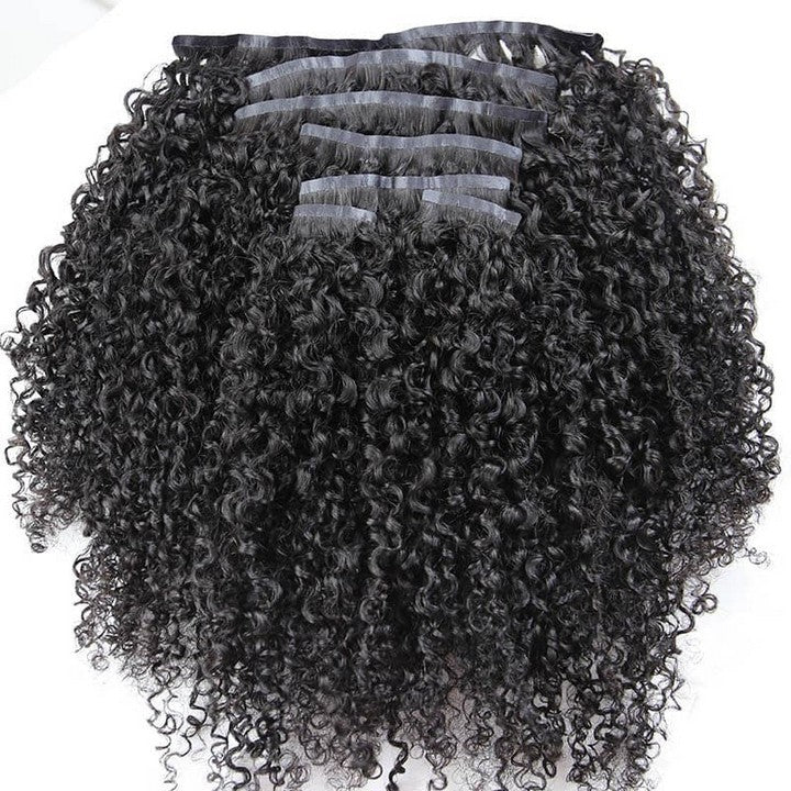 Seamless Clip In Hair Extensions Kinky Curly Multi-Textured