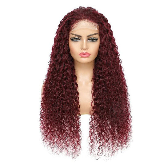 Kinky Curly Wig-Burgundy