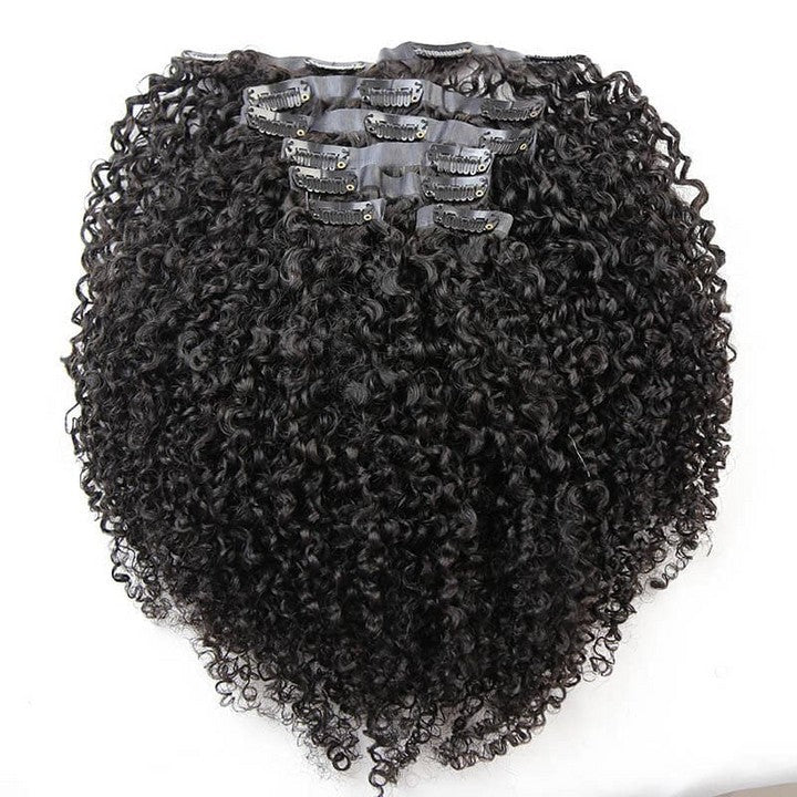 Seamless Clip In Hair Extensions Kinky Curly Multi-Textured