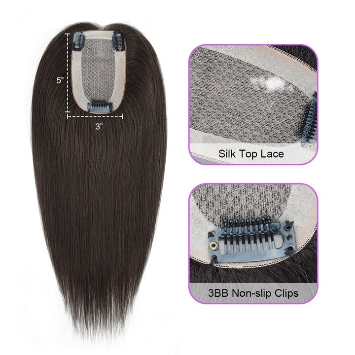 Silk Top Hair Topper Color Natural Black