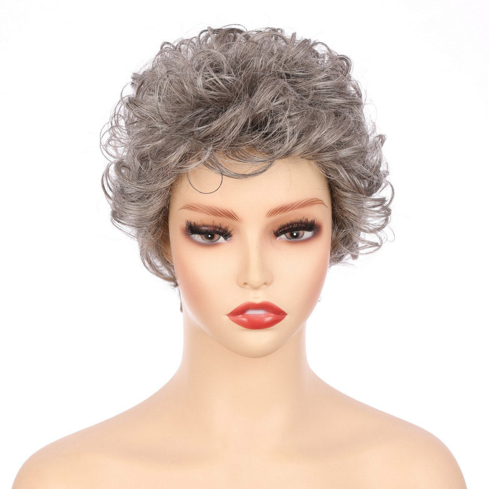 Gray (#58) Synthetic Curly Wig