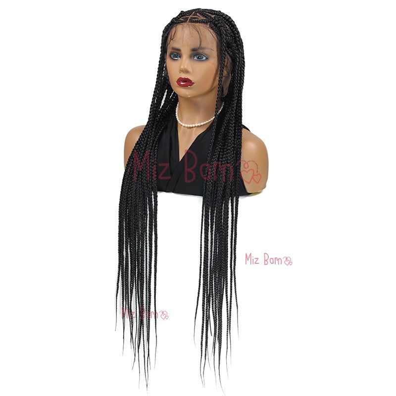 Heart Shaped Braided Wigs Synthetic Wigs 360 Full Lace Front Wigs