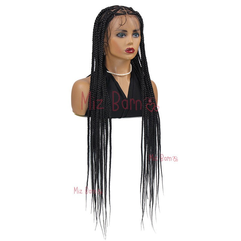 Heart Shaped Braided Wigs Synthetic Wigs 360 Full Lace Front Wigs