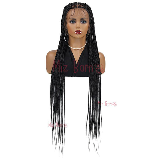 Heart Shaped Braided Wigs Synthetic Wigs 360 Full Lace Front Wigs