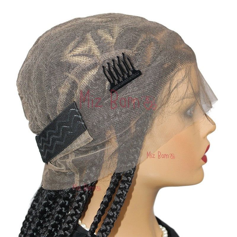 Heart Shaped Braided Wigs Synthetic Wigs 360 Full Lace Front Wigs