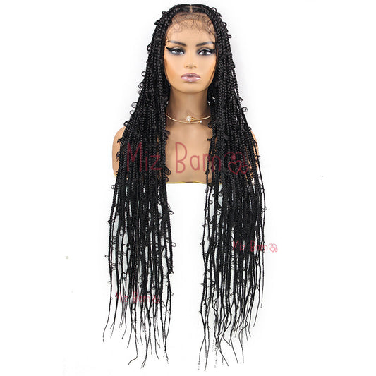 Butterfly Braided Wigs Double Full Lace Knotless Braids Wig with Baby Hair