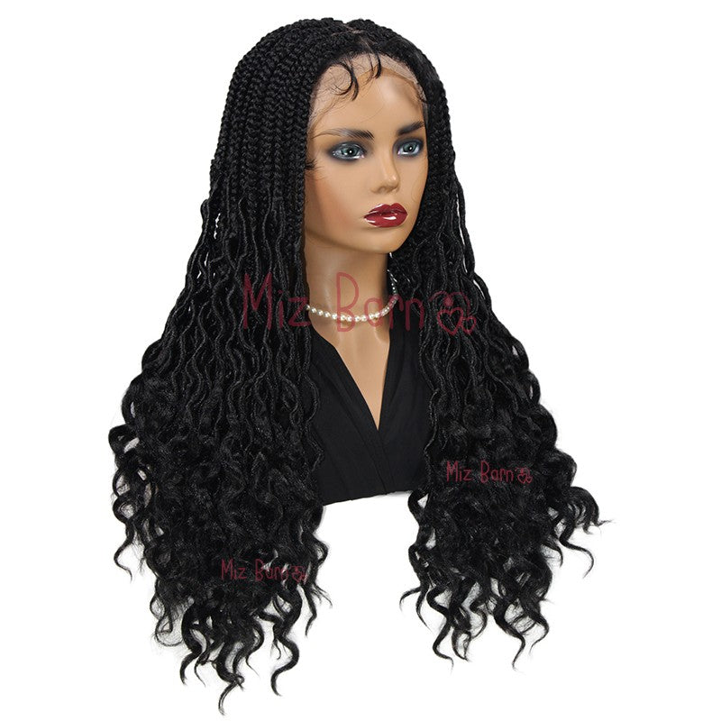 24Inch Full Lace Front Wigs Braided Wigs Synthetic Wigs