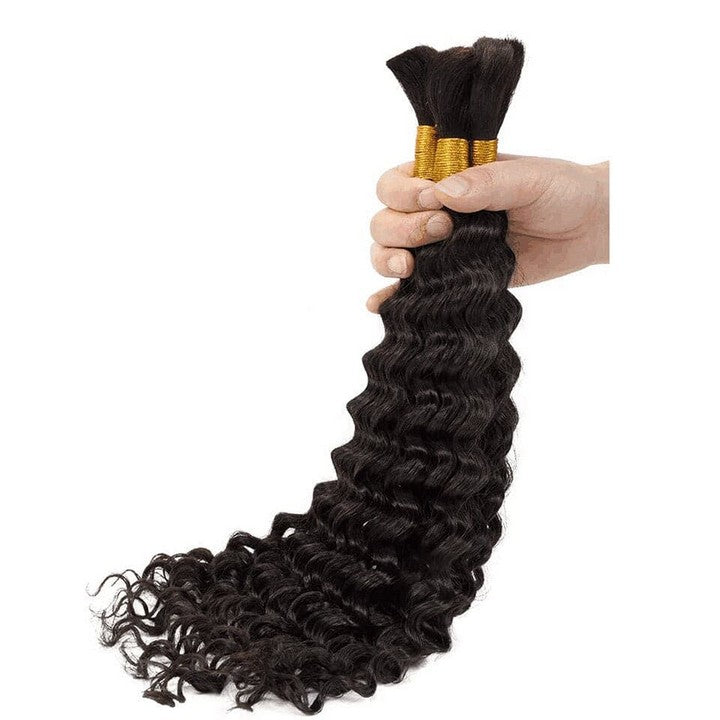 Deep Wave Bulk Hair Extensions for Braiding