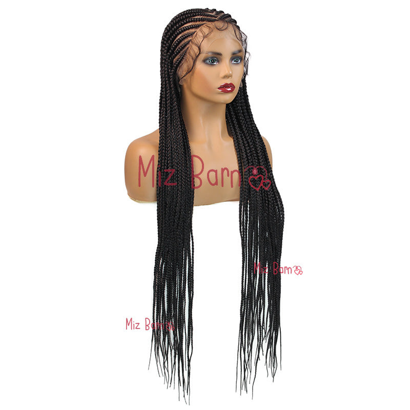 36" Braided Wigs for Black Women Synthetic Lace Front Wig