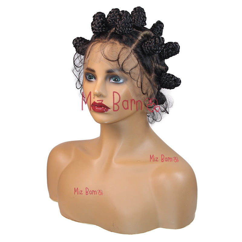 Synthetic Box Braided Hair Twist Braided Buns Wig