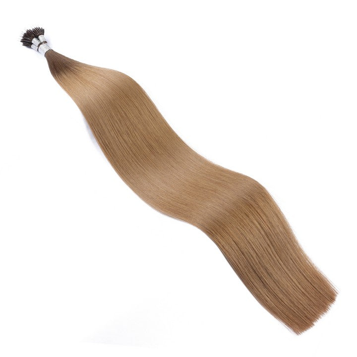 Toffee Lightest Brown Nano Ring Tip Human Hair Extensions-22Inch