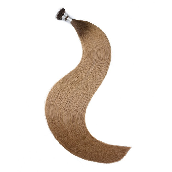 Toffee Lightest Brown Nano Ring Tip Human Hair Extensions-22Inch