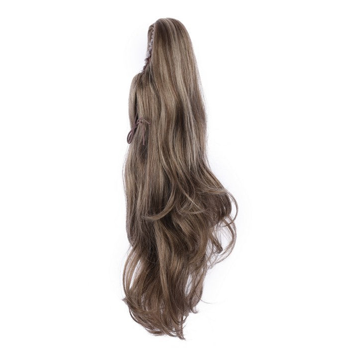 Dark Brown Mix Gray Ponytail Extensions