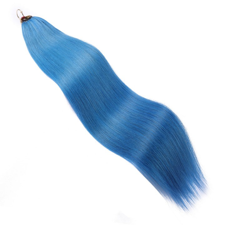 Blue Nano Ring Tip Human Hair Extensions-22Inch