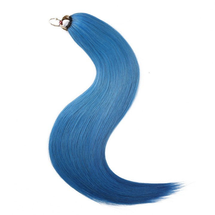 Blue Nano Ring Tip Human Hair Extensions-22Inch