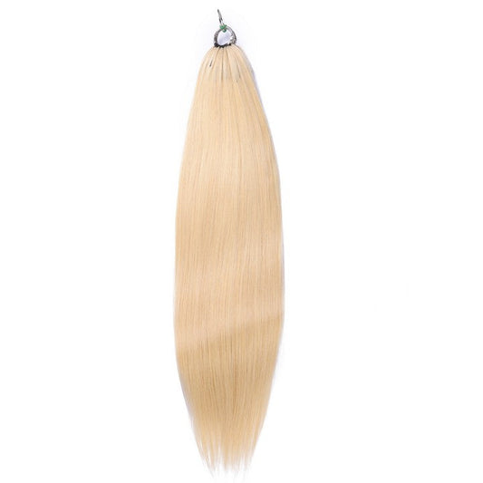 Honey Blonde Nano Ring Tip Human Hair Extensions-22Inch