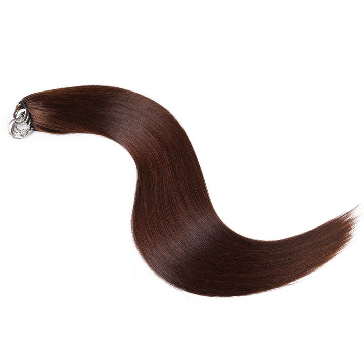 Drak Brown Nano Ring Tip Human Hair Extensions-22Inch