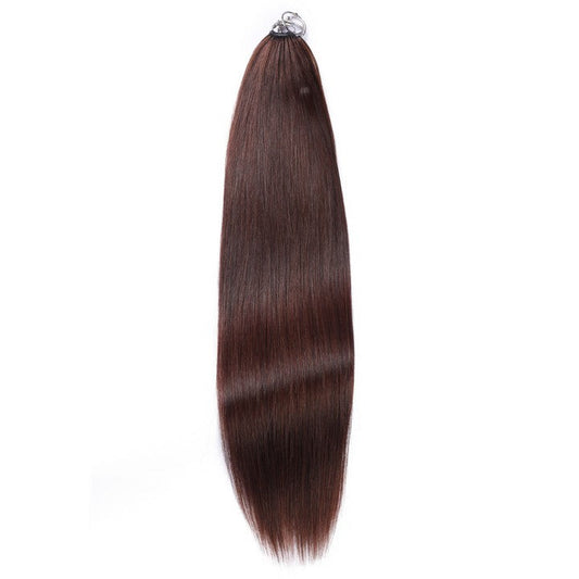 Drak Brown Nano Ring Tip Human Hair Extensions-22Inch