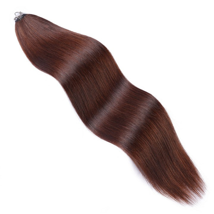 Drak Brown Nano Ring Tip Human Hair Extensions-22Inch