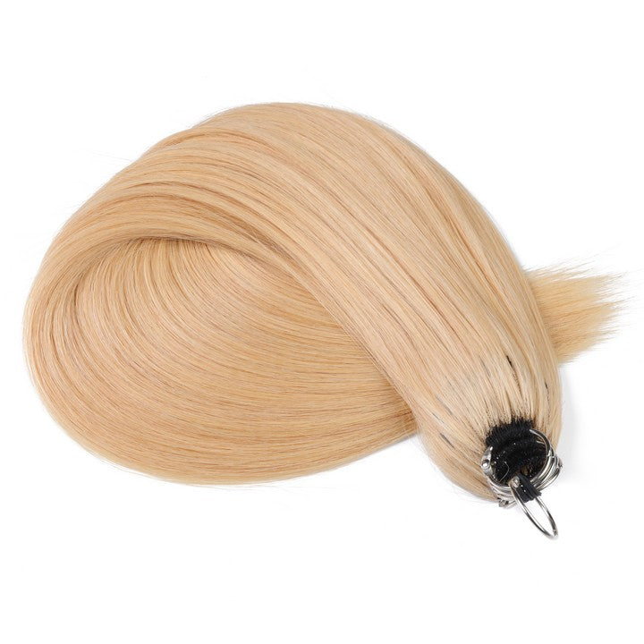 Honey Blonde Nano Ring Tip Human Hair Extensions-22Inch