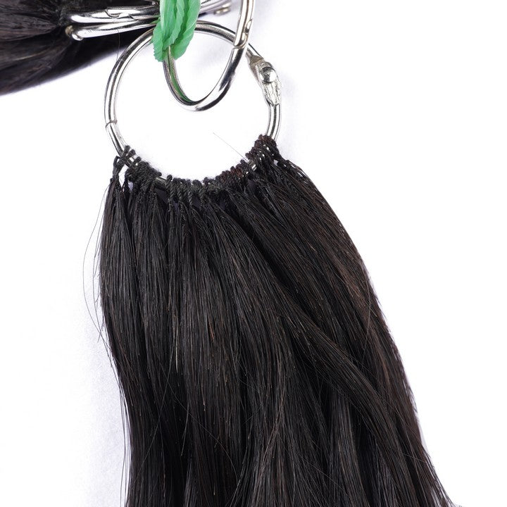 Natural Black Nano Ring Tip Human Hair Extensions-22Inch