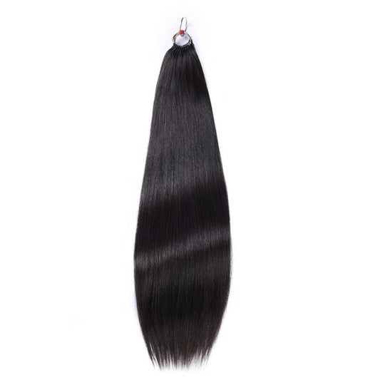 Natural Black Nano Ring Tip Human Hair Extensions-22Inch