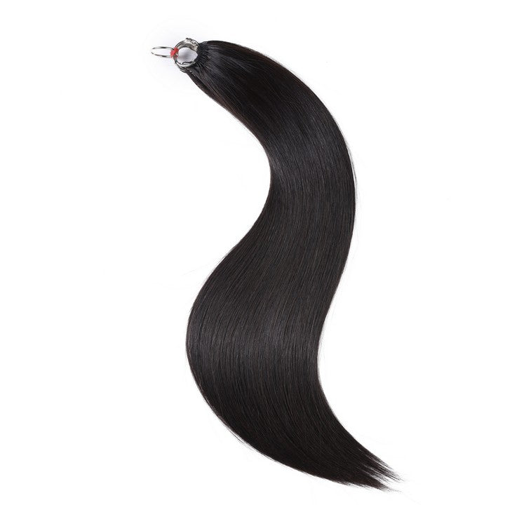 Natural Black Nano Ring Tip Human Hair Extensions-22Inch