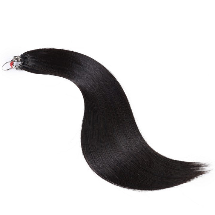 Natural Black Nano Ring Tip Human Hair Extensions-22Inch