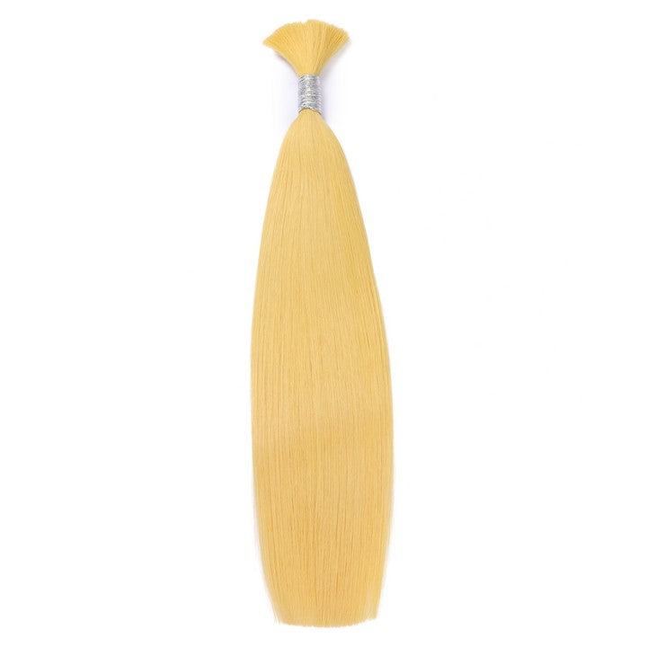 Yellow Wet & Wavy Bulk Hair Extensions for Braiding