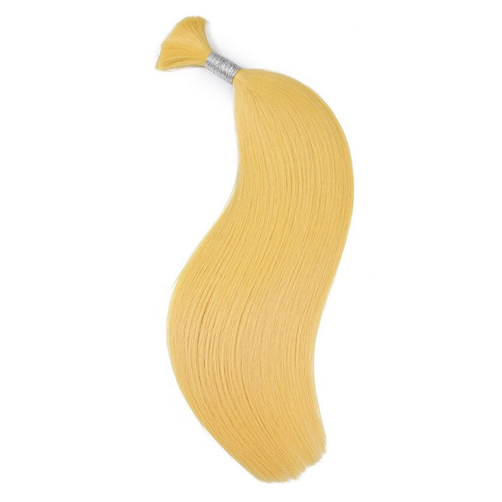 Yellow Wet & Wavy Bulk Hair Extensions for Braiding