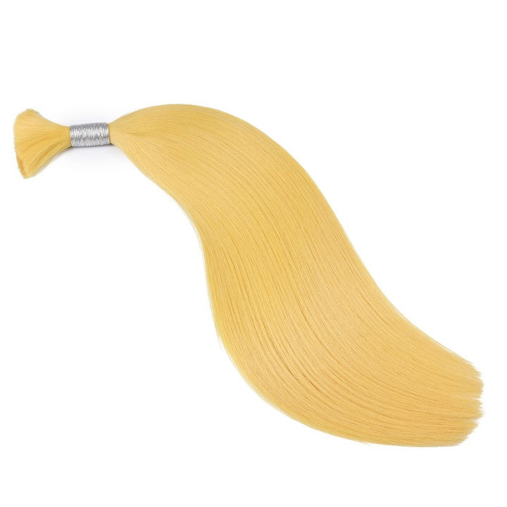 Yellow Wet & Wavy Bulk Hair Extensions for Braiding