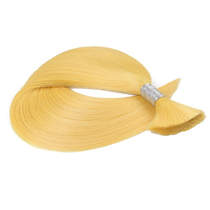 Yellow Wet & Wavy Bulk Hair Extensions for Braiding