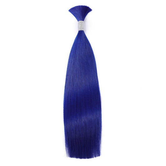 Blue Wet & Wavy Bulk Hair Extensions for Braiding