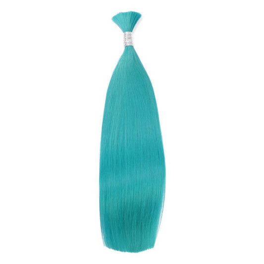Light Green Wet & Wavy Bulk Hair Extensions for Braiding