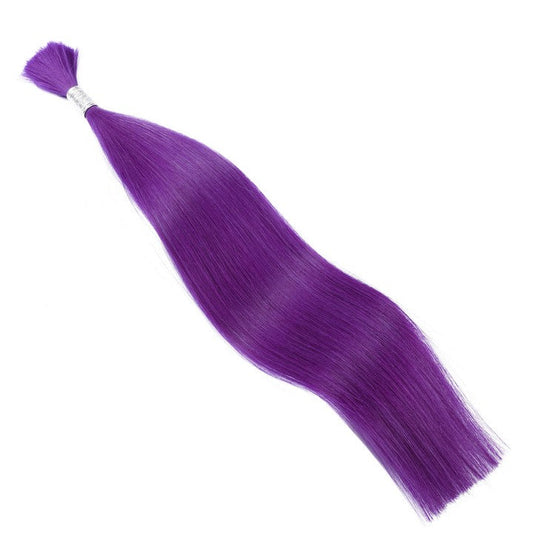 Dark Purple Wet & Wavy Bulk Hair Extensions for Braiding