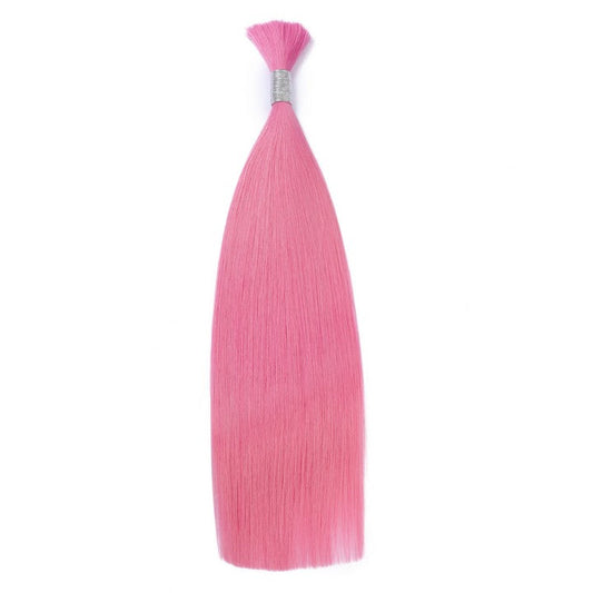 Pink Wet & Wavy Bulk Hair Extensions for Braiding