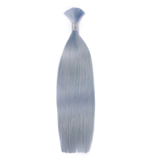 Gray Wet & Wavy Bulk Hair Extensions for Braiding