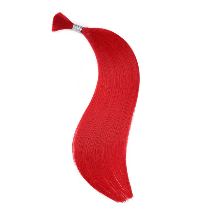 Red Wet & Wavy Bulk Hair Extensions for Braiding