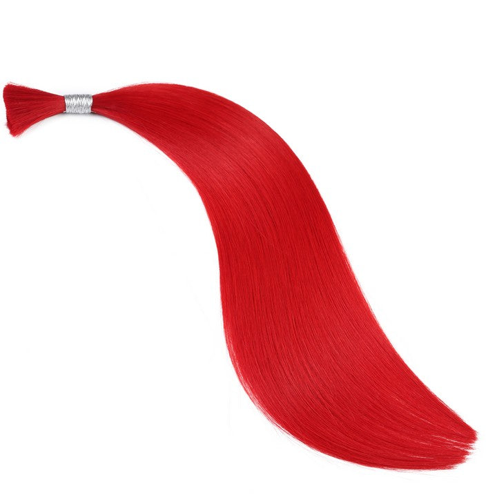 Red Wet & Wavy Bulk Hair Extensions for Braiding