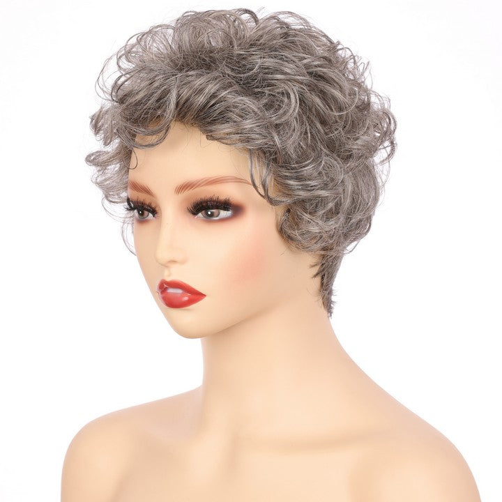 Gray (#58) Synthetic Curly Wig