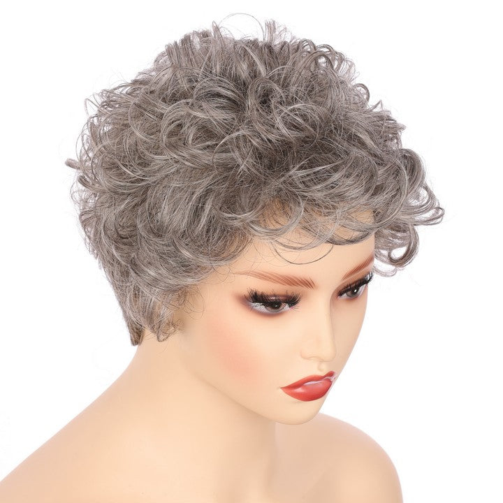 Gray (#58) Synthetic Curly Wig