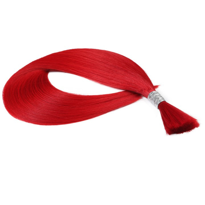 Red Wet & Wavy Bulk Hair Extensions for Braiding