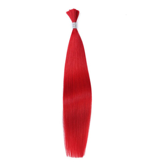 Red Wet & Wavy Bulk Hair Extensions for Braiding
