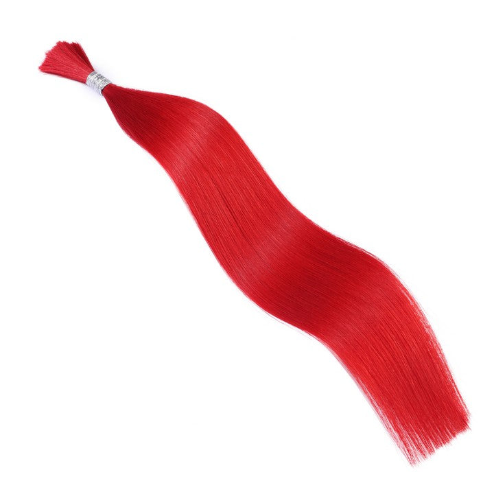Red Wet & Wavy Bulk Hair Extensions for Braiding
